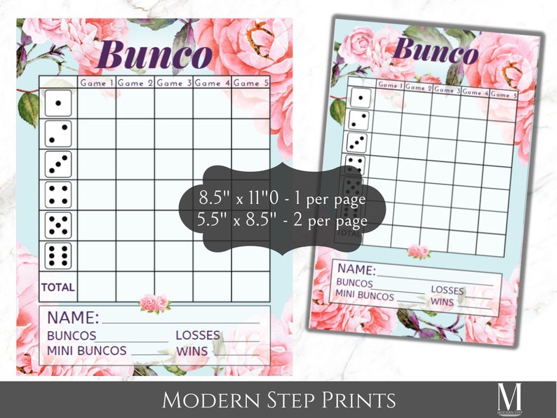 Printable Easter Bunco Score Card, Bridal Baby Shower, Valentine's, Tea ...