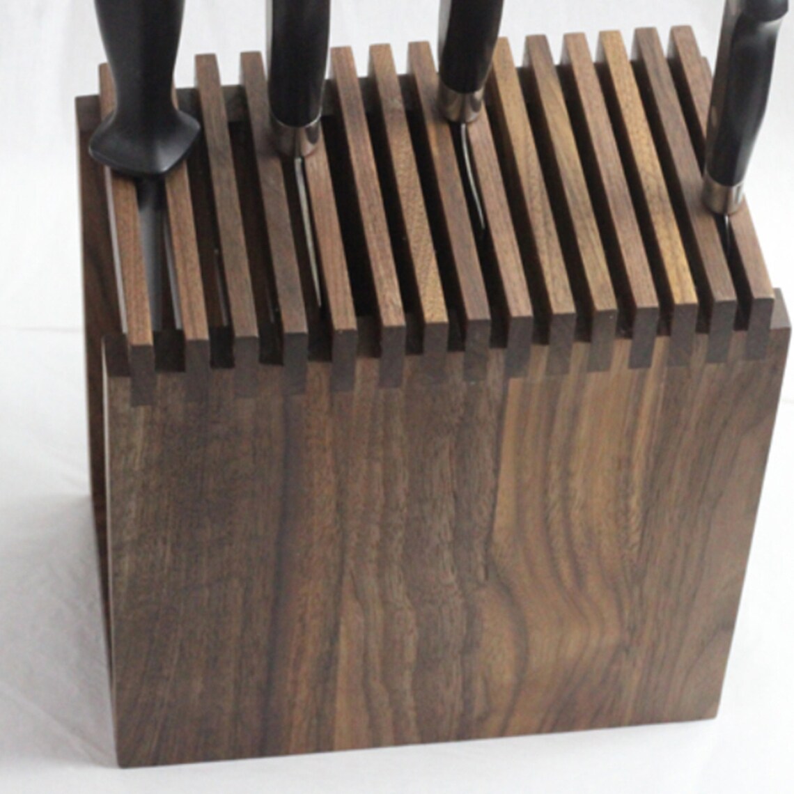 Black Walnut Knife Block Solid Wood Knife Block Vertical Kitchen Knife