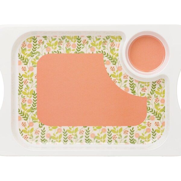 Rosa Lifestyle Peach Melamine Serving Tray, 345g weight, Mobility Aid for Elderly, Dementia, Weak Grip, Tremors, Arthritis, Parkinson’s