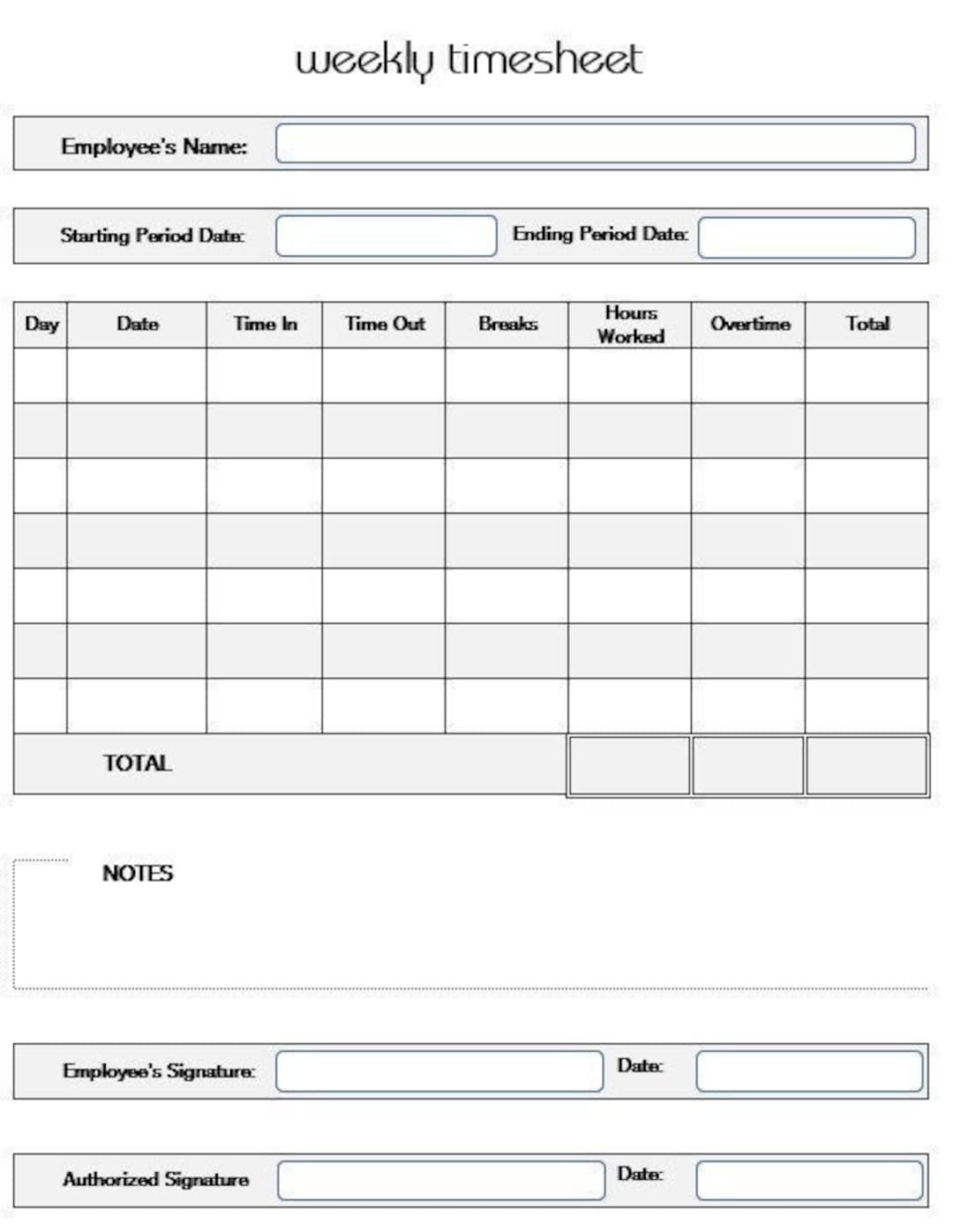Weekly Timesheet for Employees KDP Interior 100 Pages Etsy UK