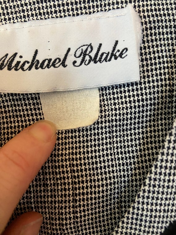 Beautiful Michael Blake  houndstooth button front… - image 5