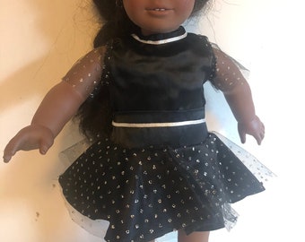 Fancy party dress for 18 inch doll such as American Girl
