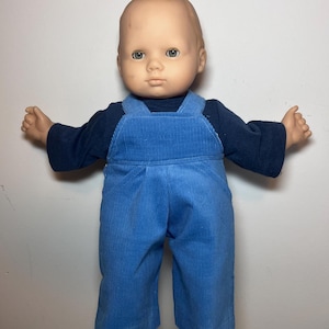 Corduroy Overalls Outfit for 15 Inch Baby Doll: Bitty Baby Clothes