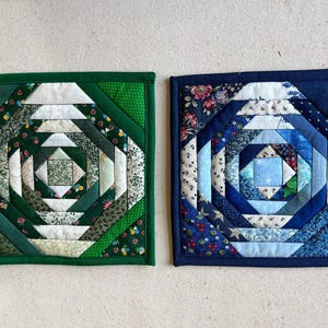 Set of two quilted potholders