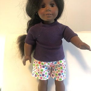 Shorts and top for 18 inch doll such as American Girl
