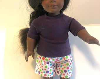Shorts and top for 18 inch doll such as American Girl