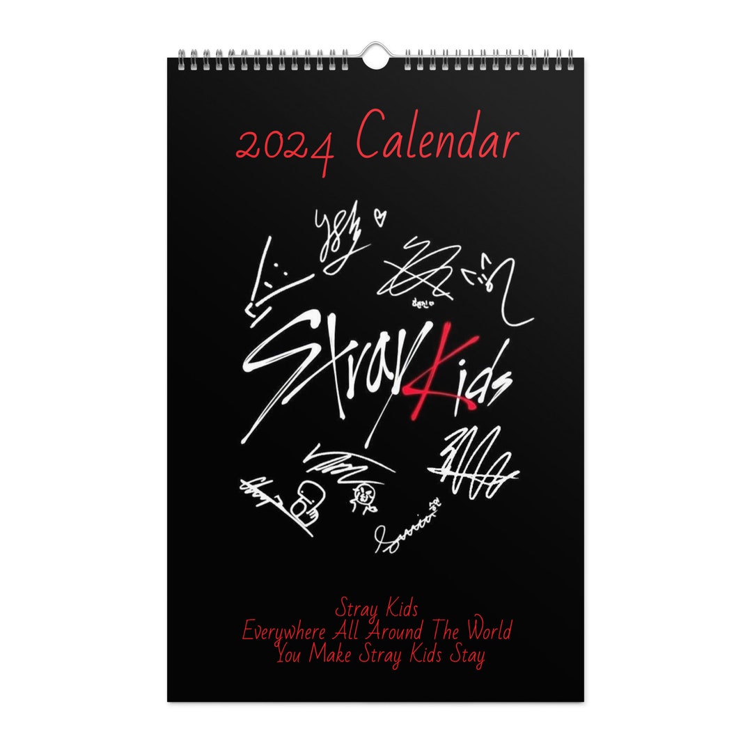 Stray Kids Wall Calendar 2024 Etsy