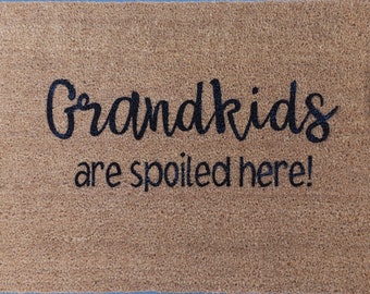 Spoiled Grandkids/Custom Doormat/Outdoor Doormat