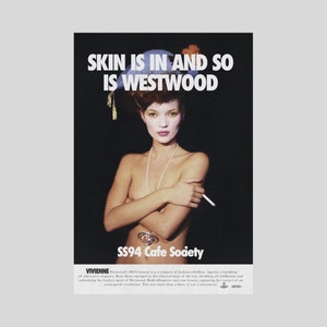 Kate Moss Vivienne Westwood 1994 Runway Vogue High Fashion Luxury Poster | A2 A3 A4 Print | Fashion Wall Art Decor