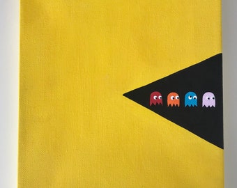 pac man acrylic painting