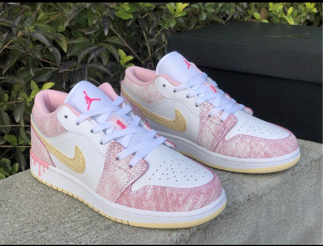 Pink Jordan Paint Drip Release Date Air Jordan Mid GS “Paint Drip”