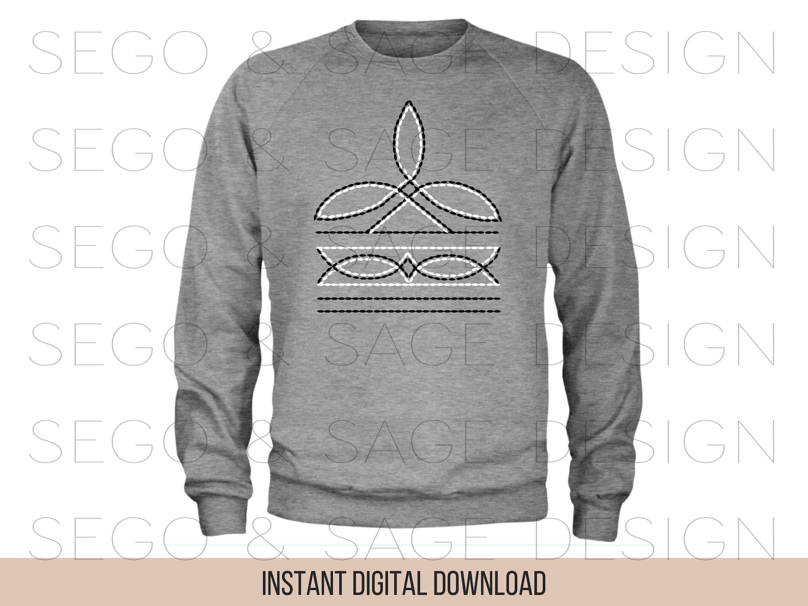 Western Boot Stitching, Boot Stitching PNG, Western Design, Cowboy ...