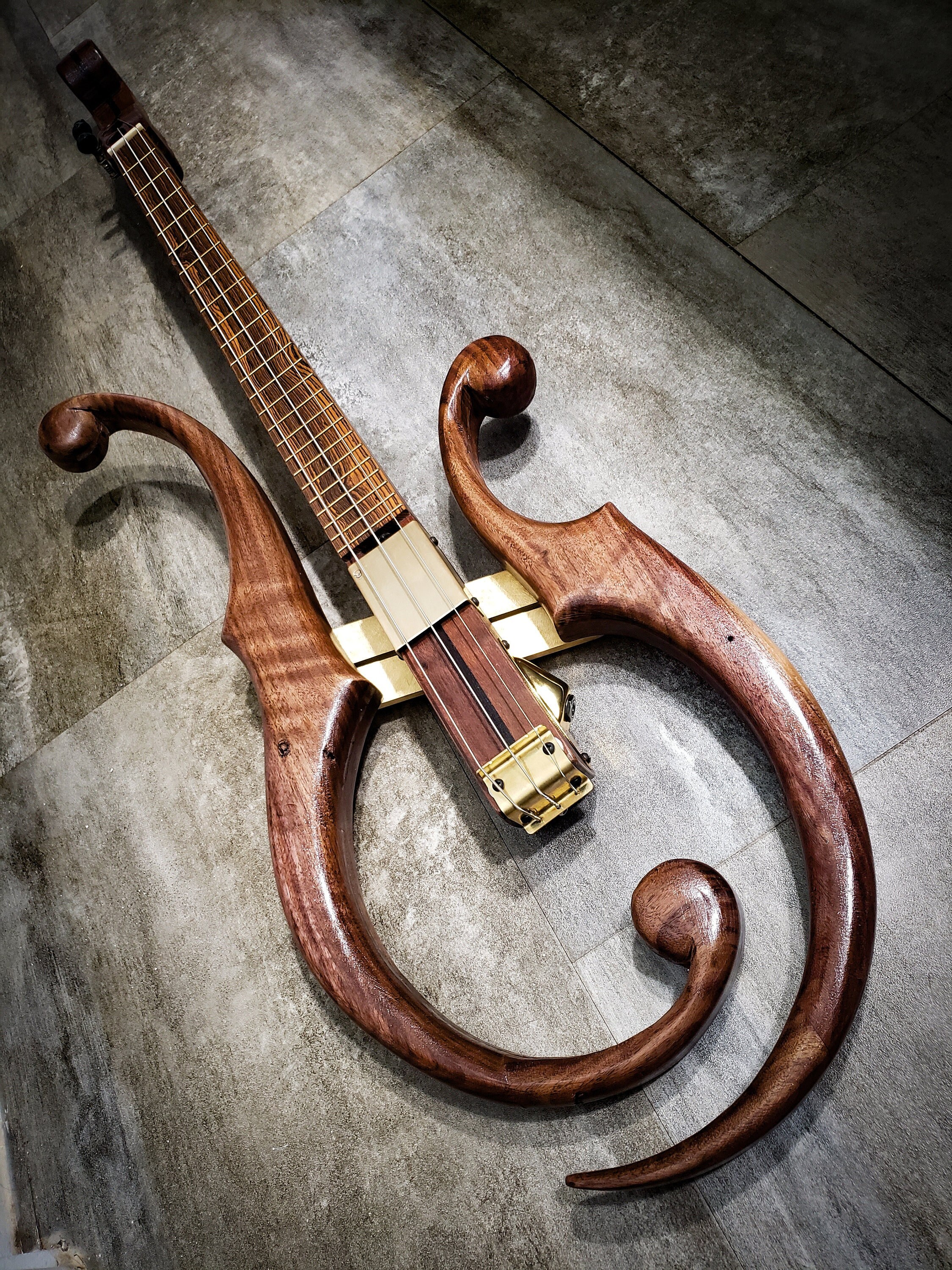 Walnut 3 string guitar