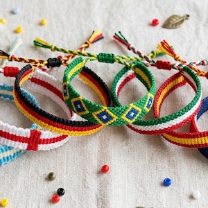 2026 Worldcup Bracelet, Handmade bracelet,Unisex adjustable bracelet,Soccer fan accessory,soccer team spirit