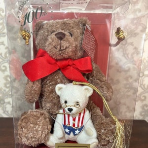 Lenox Teddy Bear 100th Anniversary New In Box with Lenox Ivory China Teddy Bear Ornament