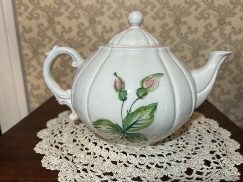 Pink Rose Italian Teapot Made in Italy Etsy
