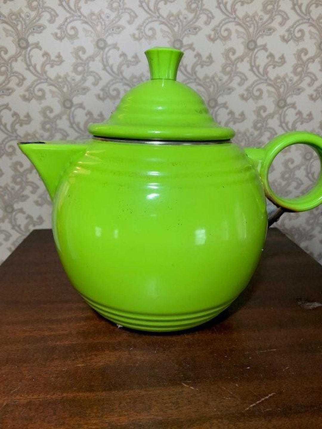 Fiesta Enamel Lime Green Teapot Fiestaware Etsy