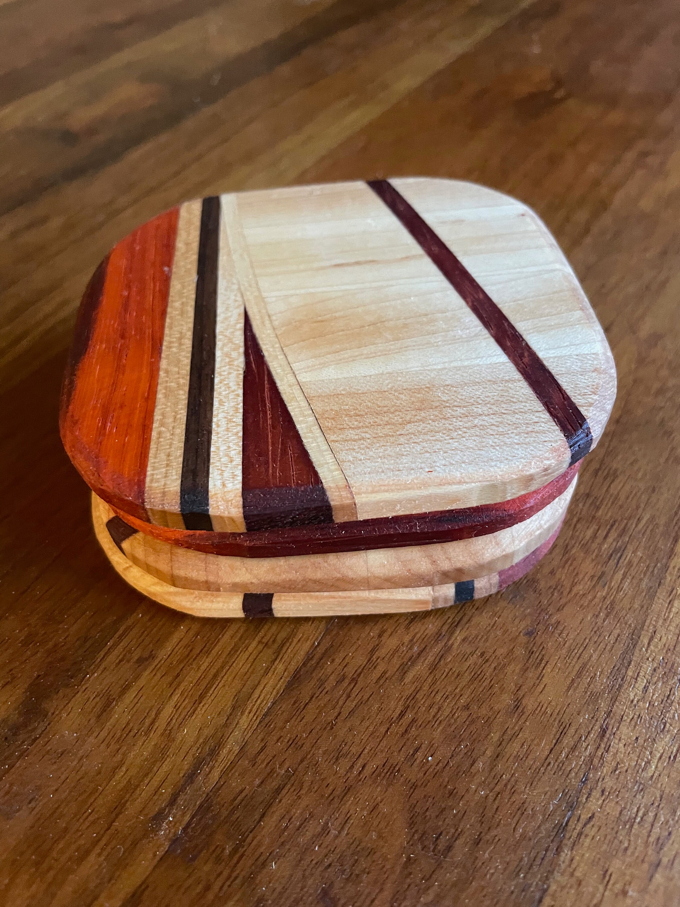 Hardwood Drink Coasters, Unique Wood Inlay Design - Etsy