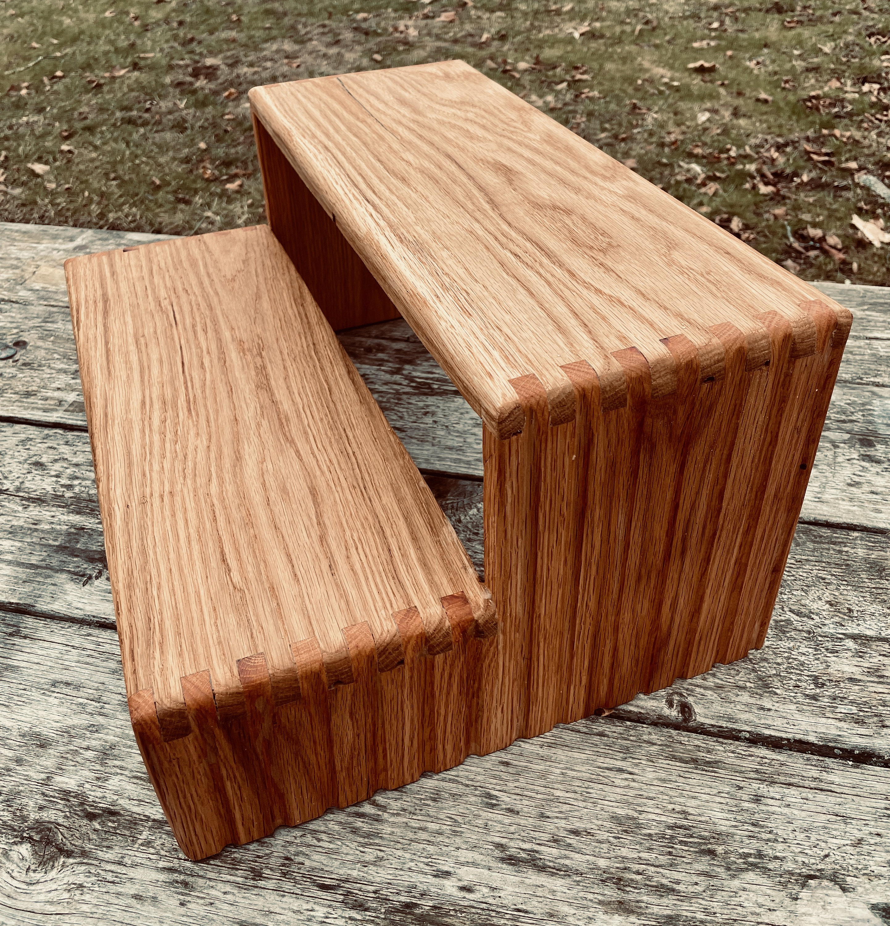 Oak Step Stool, Upcycled White Oak From Brooklyn Warehouse, Box Joinery ...