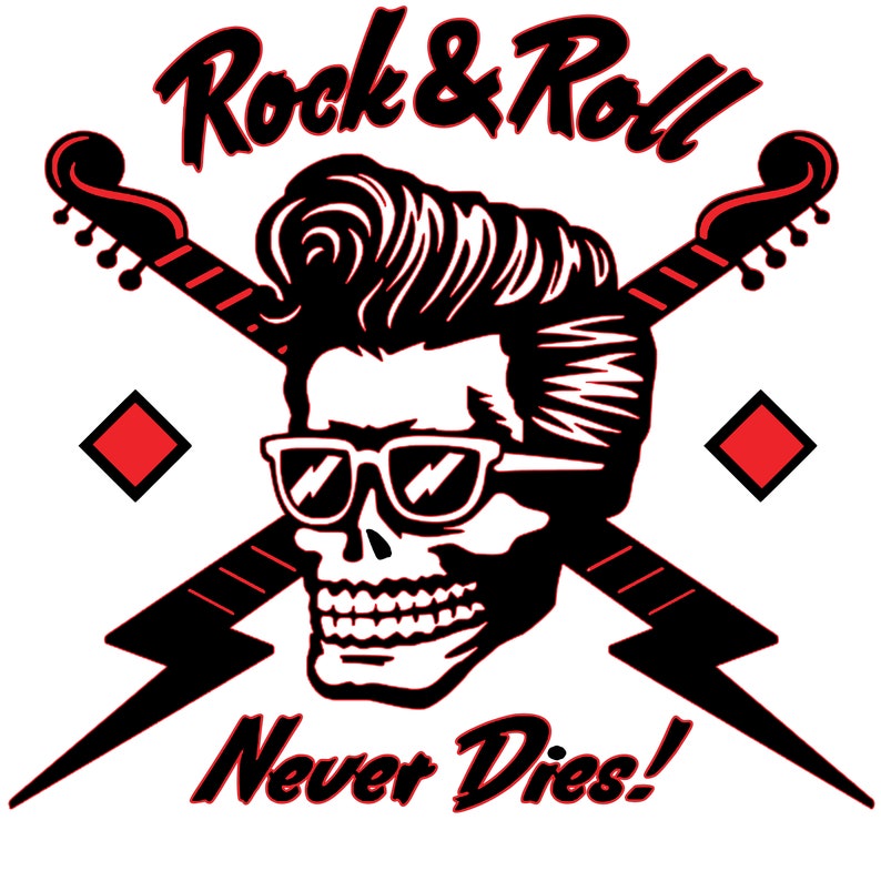 Rock and Roll Never Dies colors Can Be Changed Upon Request Etsy