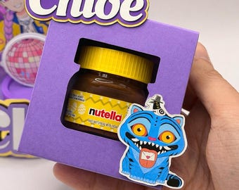 Personalized Nutella Party Favor – Kpop Style party | Custom Name Gift Box | Kids Birthday Favor | Unique Party Decoration