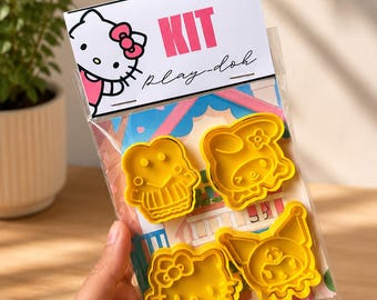 PlayDoh Party Favor Kit Hello Kitty | Mini Doh Kit with 4 Cutters & Modeling Doh | Kids Birthday Party Favor | Classroom Gift