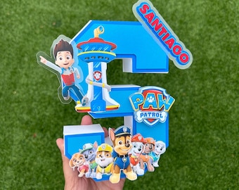 Custom 3D Name Letters – Decoration – Shaker Party Centerpiece – Personalized Kids Birthday Decor – Sonic, Paw Patrol Theme Party-