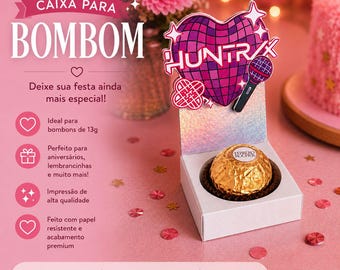 Huntrix Party Favor with Ferrero Rocher Holder | Handmade Chocolate Treat Box |Huntrix Birthda| Personalized Party Favor