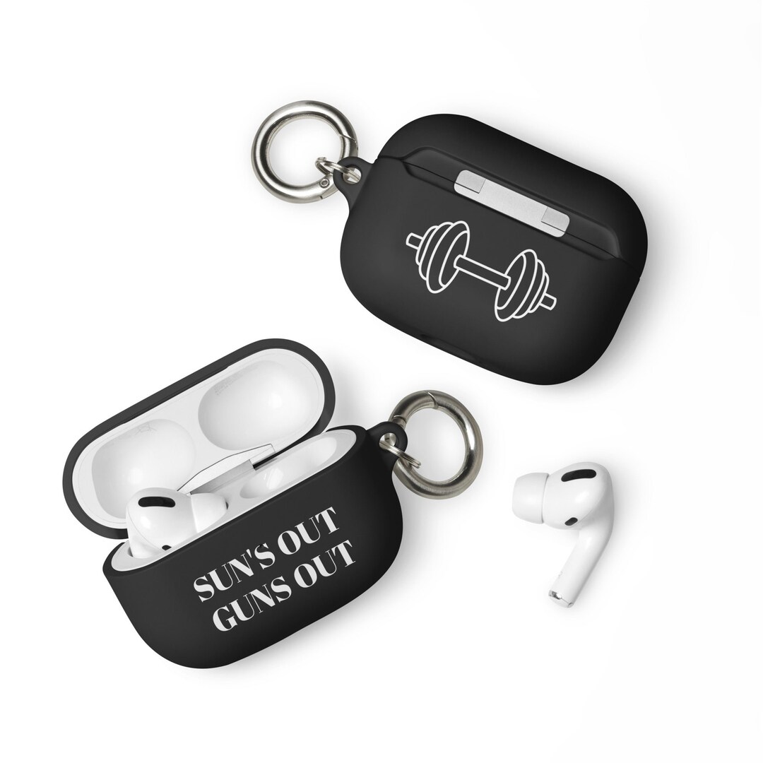 Suns Out Guns Out Apple Airpod Pro Case With Carabiner Black Etsy