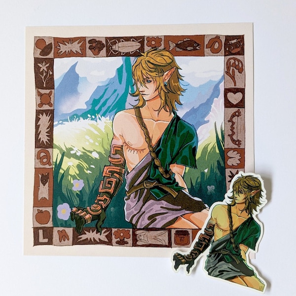 Link - Zelda Tears Of The Kingdom - Print & Sticker