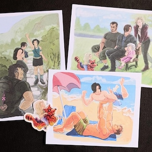 Chreon Postal Card Prints - Resident Evil 9 Requiem, Vendetta Leon S. Kennedy, Grace Ashcroft, Chris Redfield, Rose Winters, Jill Valentine