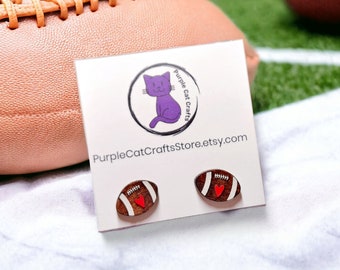 Football Stud Earrings: Game Day Jewelry, Team Spirit