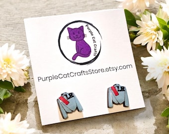 Custom Marching Band Uniform Stud Earrings: School Spirit Jewelry