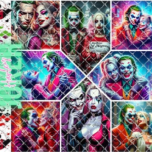 joker and harley tumbler wrap