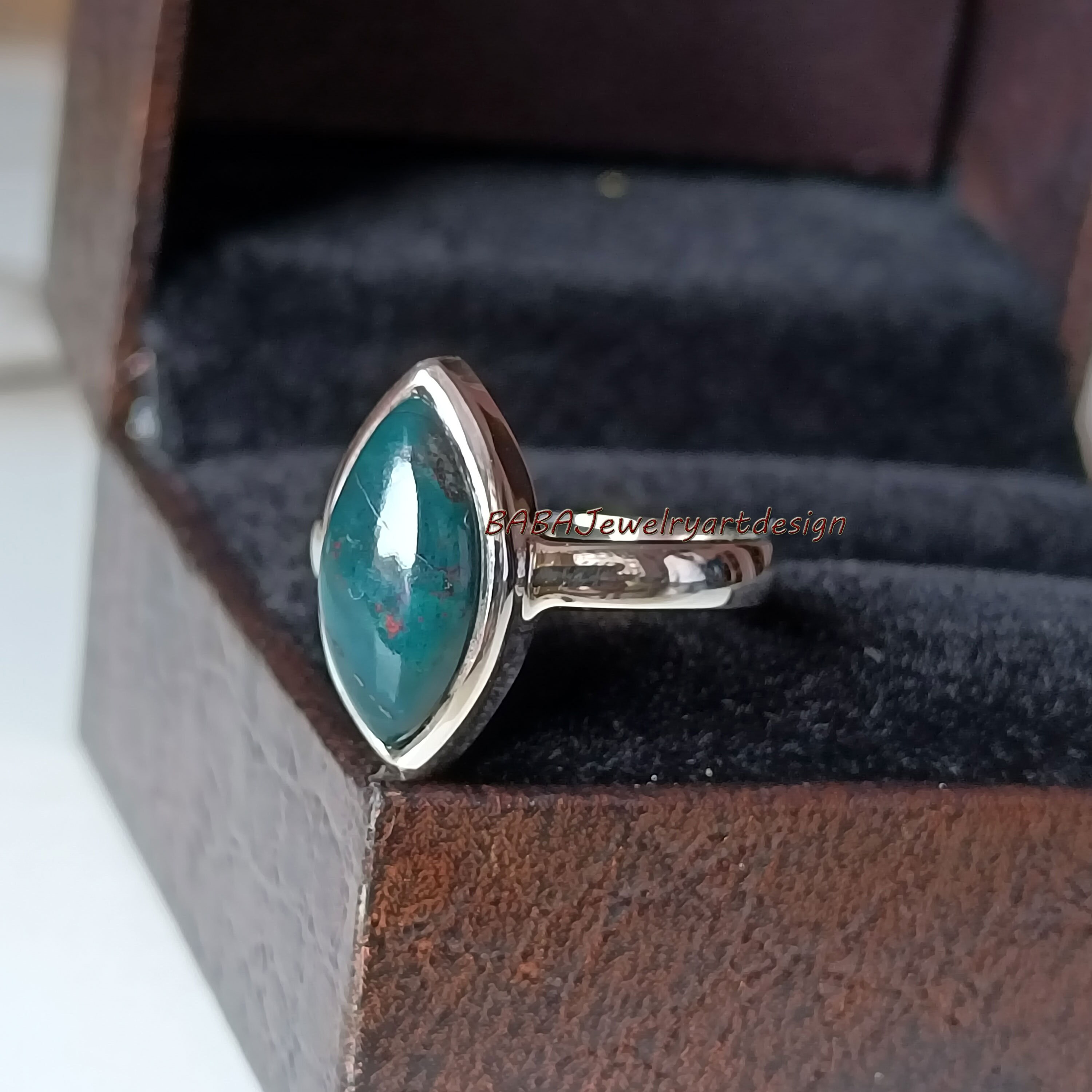 Blood Stone Solid 925 Sterling Silver Ring/Natural Oval Cab Bloodstone Gemstone Ring/Gorgeous Bloodstone Silver Ring/Handmade Jewelry/Mens Ring/Gift For Him/Best Gift For MEns 