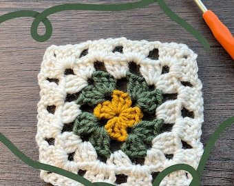 Granny Square Crochet PDF Pattern & Video Tutorial | Granny Square Pattern Digital