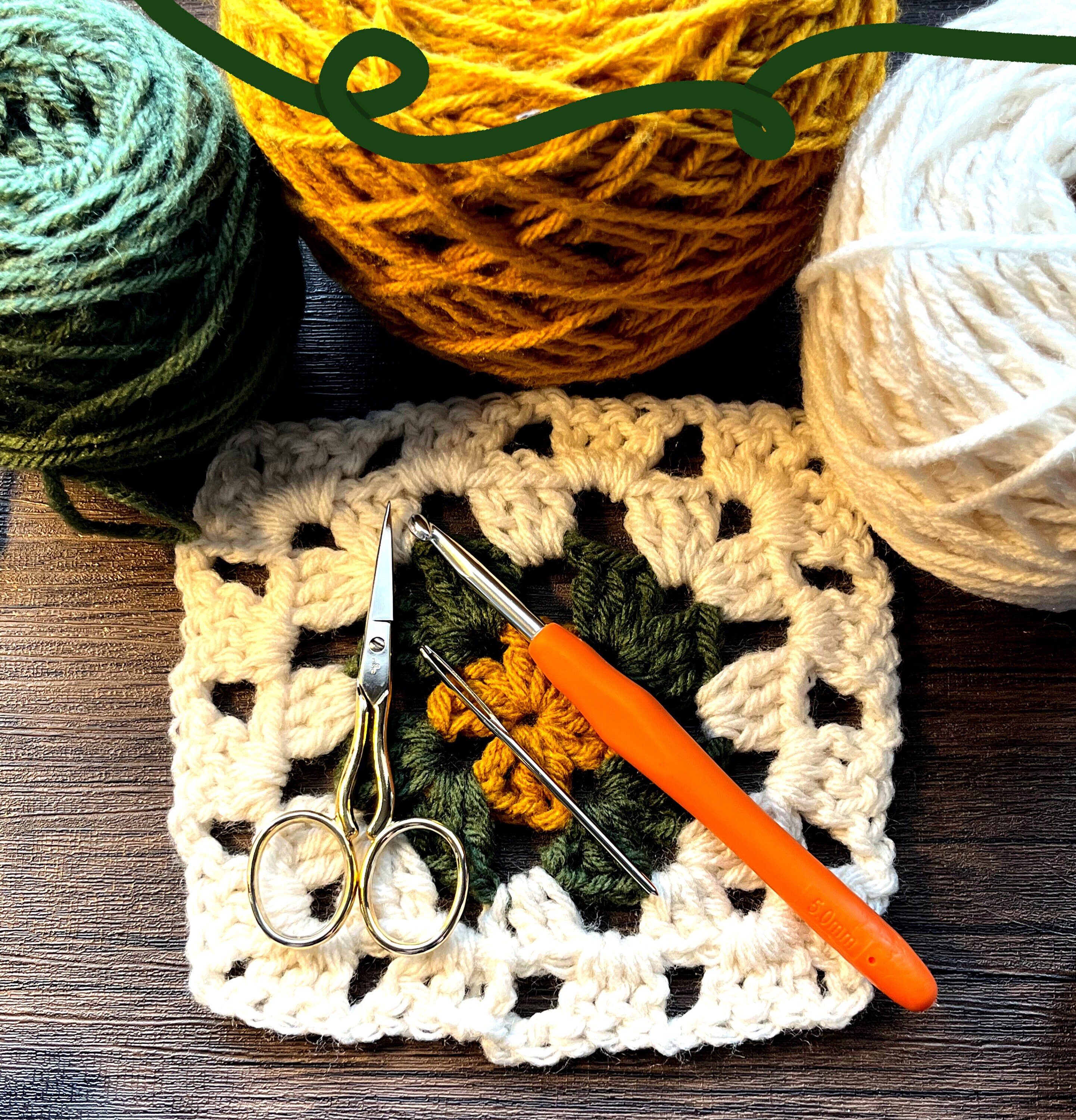 Granny Square Crochet PDF Pattern & Video Tutorial | Granny Square ...