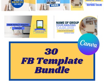 Plantillas de grupos de Facebook, Plantillas de Canva editables, Plantillas de publicaciones de Facebook, Plantillas de paquetes de Facebook, Paquete de plantillas de redes sociales, Anuncios de FB