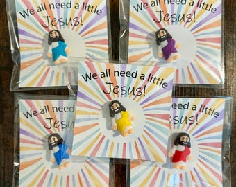 Little Jesus Pocket Cards for Church Party Favors, Bible Study, Religious Gifts