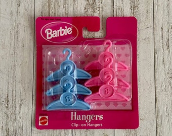 Vintage Barbie Clip On Hangers New in Package 1998 Mattel Hangers for Barbie Clothes