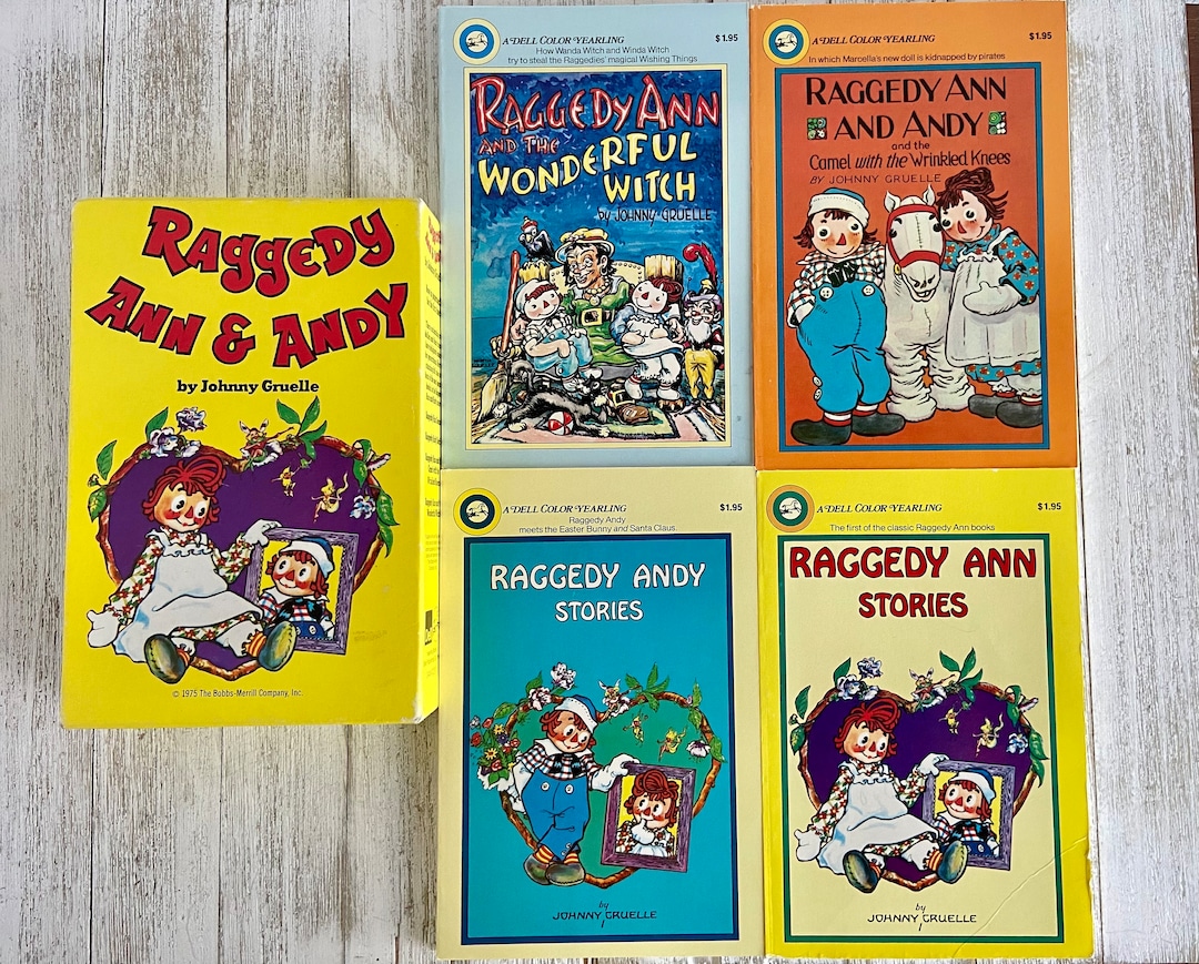 Vintage Raggedy Ann Books Raggedy Ann and Andy Book Set of 4 Vintage ...
