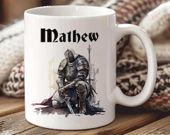 Personalized Armor of God Ceramic Coffee Mug Ephesians 611 Christian Gift for Men