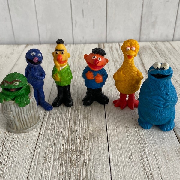 Muppets Sesame Street Figurines 70s Muppets Playset Vintage Kids Toy