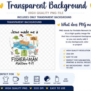 Christian Kids Tshirt PNG Fish Christian Tshirt PNG Fisher of Man Christian PNG Jesus Fishing Christian image 3