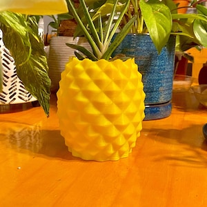 Customizable Pineapple Planter Pot - Tropical Charm for Your Workspace or Kitchen