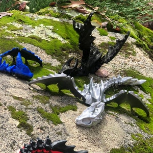 Articulated 3D Printed Dragon Miniature - Posable Fantasy Creature