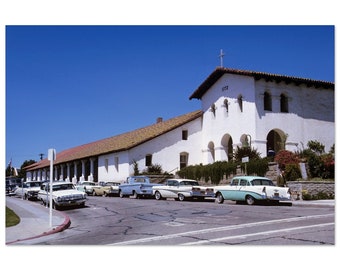 Photo Print 1960 Mission San Luis Obispo de Tolosa San Luis Obispo California El Camino Real Vintage Wall Art Poster Travel Unique Gift Idea