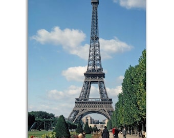 Photo Print 1970 Eiffel Tower Paris France, Vintage Wall Seventies French Landmark Iconic Poster Home Office Decor French Heritage Gift Idea