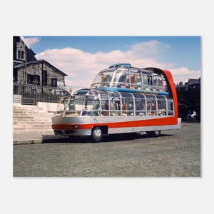 Photo Print 1950s Citroën U55 Cityrama Currus Red Tourist Bus, Paris France Tourism Vintage Poster Wall Art Home Office Decor Travel Fifties