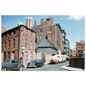 Photo Print 1950s Boston Massachusetts, Pierce-Hichborn and the Paul Reverse House, Wall Art Home Office Heritage Room Decor Poster Gift